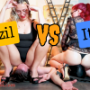 Italian vs Brazilian Oiled Facesit Battle